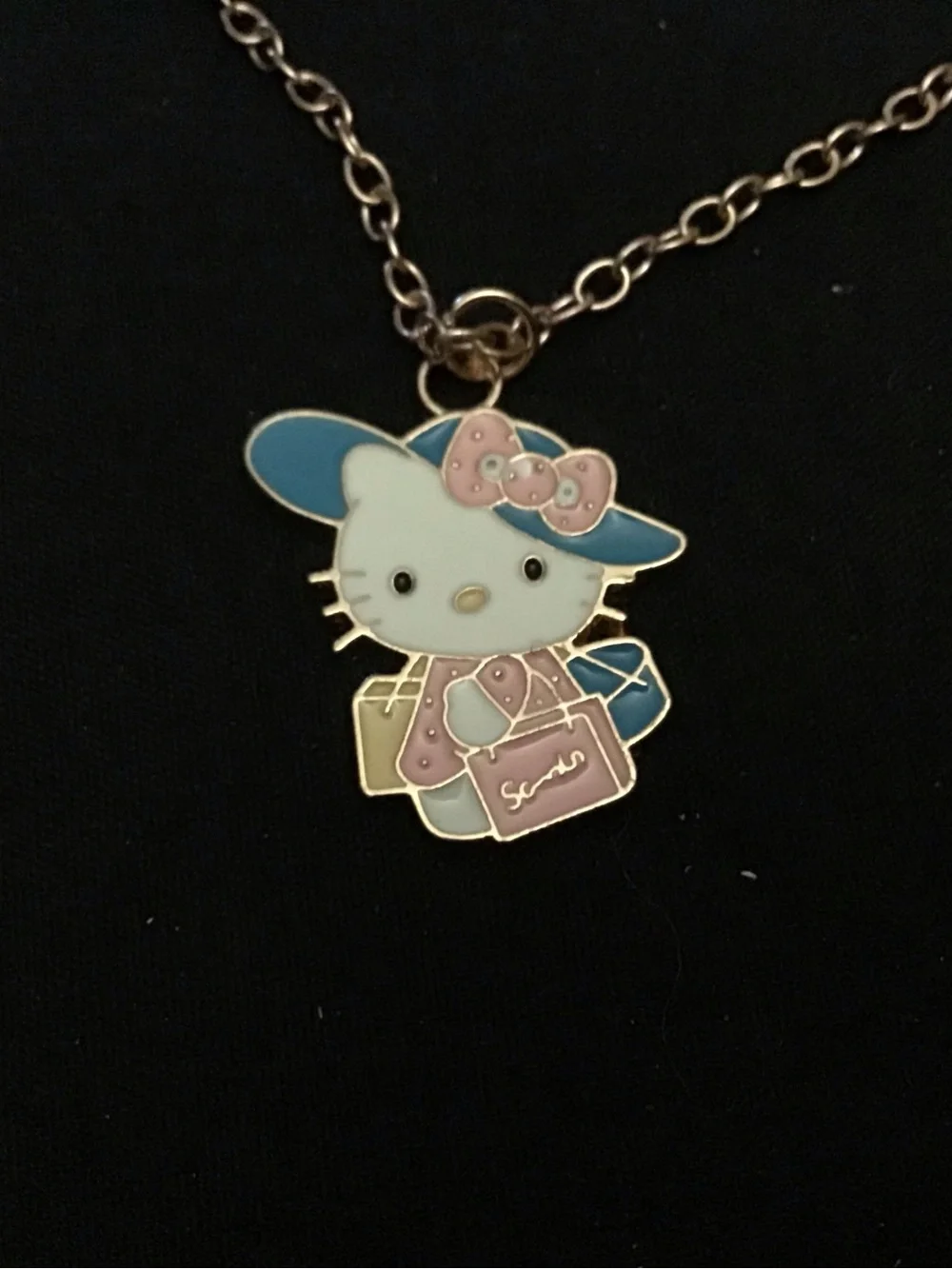 Sanrio Hello Kitty Pink & Blue Travel Pendant Necklace - Kids Accessories